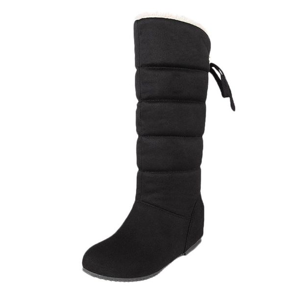flock upper striped line knee high boots wamr winter womens increase within comfortable shoes round toe wedge keep warm boots, Black
flock upper striped line knee high boots wamr winter womens increase within comfortable shoes round toe wedge keep warm boots, Black