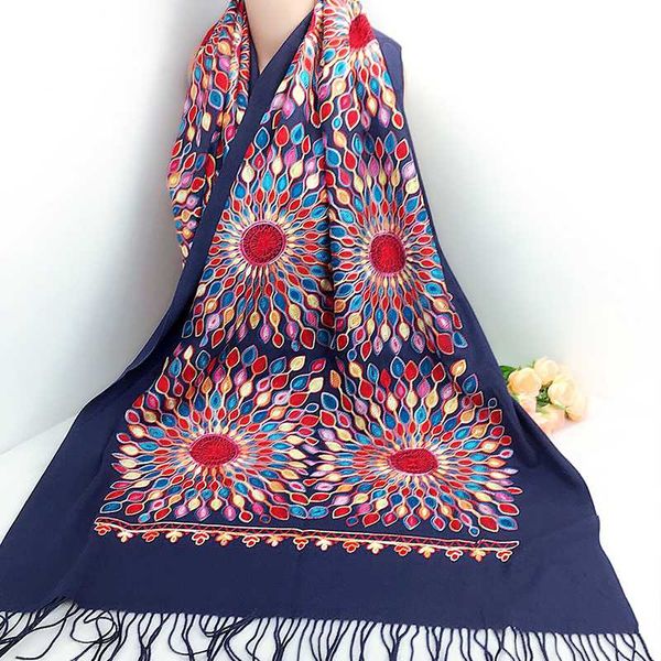women thick cashmere scarves tibetan nepal sun flower scarf embroidery elegant tassel long shawl warm knitted ladies, Blue;gray
women thick cashmere scarves tibetan nepal sun flower scarf embroidery elegant tassel long shawl warm knitted ladies, Blue;gray