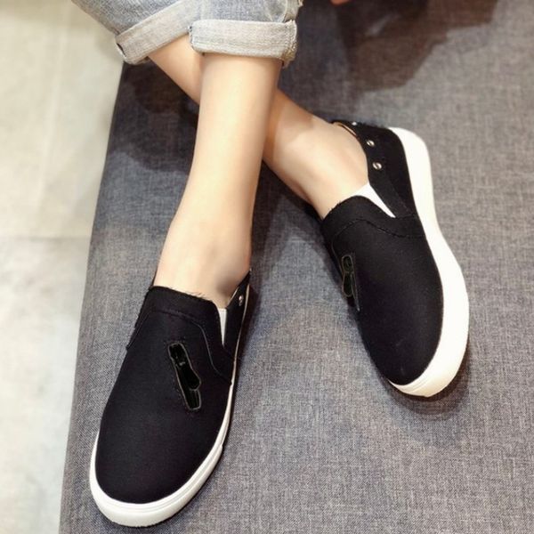 women sneakers spring autumn comfortable casual shoes flats female footwear canvas loafer shoes plus size 35-43, Black
women sneakers spring autumn comfortable casual shoes flats female footwear canvas loafer shoes plus size 35-43, Black