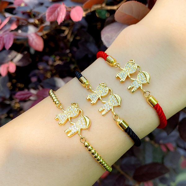 charm bracelets cute gold girls and boys couple for women black string rope friendship bracelet adjustable fashion jewelry gift brtc23, Golden;silver
charm bracelets cute gold girls and boys couple for women black string rope friendship bracelet adjustable fashion jewelry gift brtc23, Golden;silver