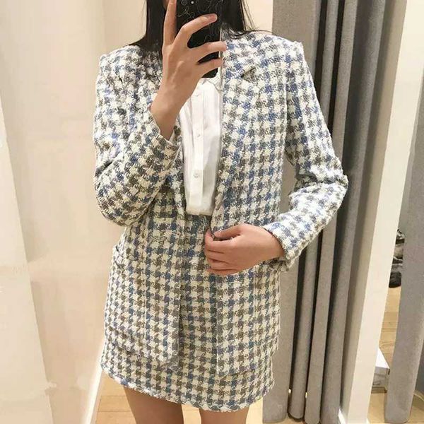 2020 early spring plaid houndstooth blazer women's single button new office lady suit coat jacket outwear top, White;black
2020 early spring plaid houndstooth blazer women's single button new office lady suit coat jacket outwear top, White;black