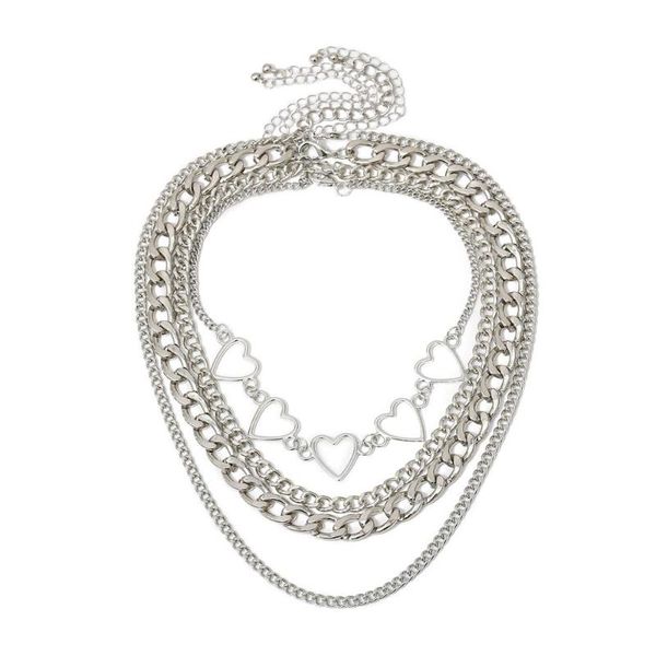 layered love heart choker necklace set steampunk boho punk iron link chain necklace women vintage fashion jewelry, Silver
layered love heart choker necklace set steampunk boho punk iron link chain necklace women vintage fashion jewelry, Silver