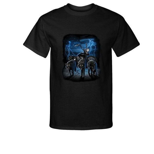 2019 new summer cool tee shirt fashion wolf biker t-shirt cotton t-shirt