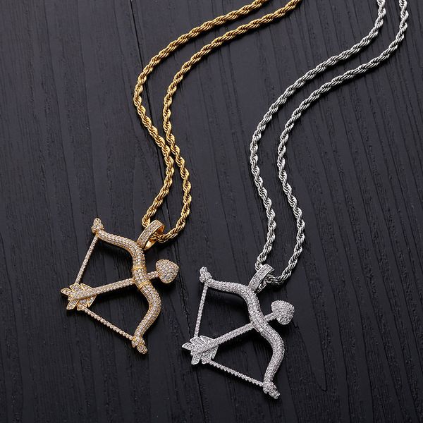 hip hop cz stones bling ice out cupid arrow pendants necklace for men rapper jewelry drop shipping, Silver
hip hop cz stones bling ice out cupid arrow pendants necklace for men rapper jewelry drop shipping, Silver