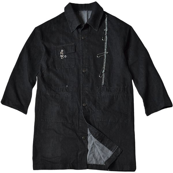 men's jackets zhuzunzhe 2021 mid-length fashion trend black lapel hole trench coat loose cotton long-sleeved jacket wear solid color, Black;brown
men's jackets zhuzunzhe 2021 mid-length fashion trend black lapel hole trench coat loose cotton long-sleeved jacket wear solid color, Black;brown
