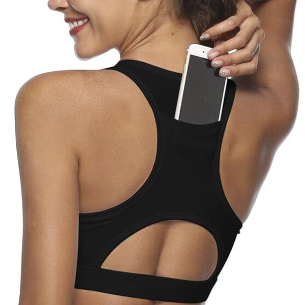 back pocket sport bra women fitness gym vest seamless sports bras quick dry fitness bra yoga crop workout for running, White;black
back pocket sport bra women fitness gym vest seamless sports bras quick dry fitness bra yoga crop workout for running, White;black