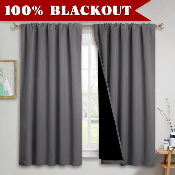 nicetown 1pc double layer full blackout curtains 100% blackout draperies with black liner for living living room curtains
nicetown 1pc double layer full blackout curtains 100% blackout draperies with black liner for living living room curtains
