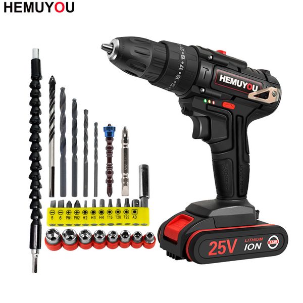25v power tool electric screwdriver lithium battery rechargeable electric drill multi-function cordless impact drill
25v power tool electric screwdriver lithium battery rechargeable electric drill multi-function cordless impact drill
