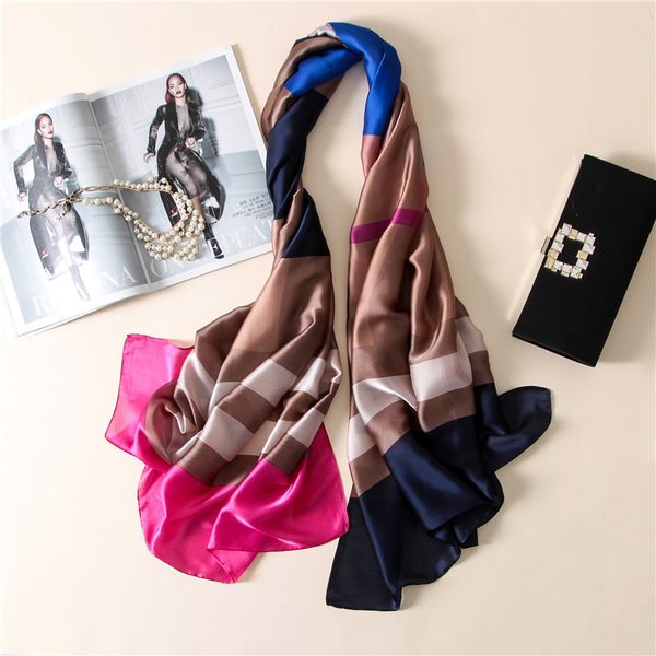 scarves autumn silk shawl women fashion long pure scarf foulard femme bright colorful striped hijab oversized 180cm, Blue;gray
scarves autumn silk shawl women fashion long pure scarf foulard femme bright colorful striped hijab oversized 180cm, Blue;gray