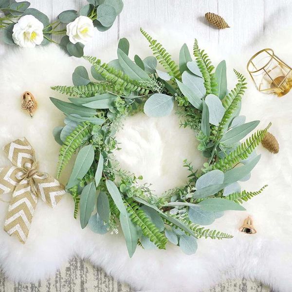 decorative flowers & wreaths green eucalyptus wreath for front door handicraft bamboo frame with versatile silk leaves decorating indoor out
decorative flowers & wreaths green eucalyptus wreath for front door handicraft bamboo frame with versatile silk leaves decorating indoor out