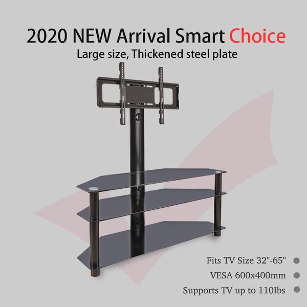 trapezoidal three-layer leadzm tempered glass tv cabinet frame is suitable for 32-65 inch tv adjustable angle
trapezoidal three-layer leadzm tempered glass tv cabinet frame is suitable for 32-65 inch tv adjustable angle