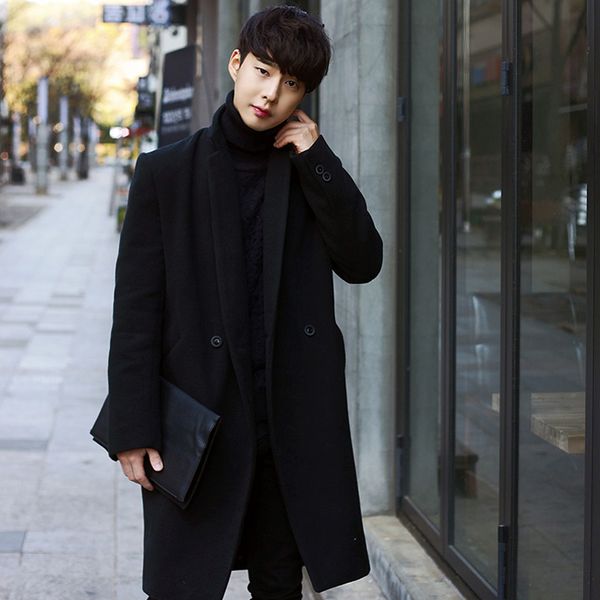 2020 new winter men's fashion simple casual woolen trench outerwear cashmere overcoat medium-long wool coat singer costumes, Black
2020 new winter men's fashion simple casual woolen trench outerwear cashmere overcoat medium-long wool coat singer costumes, Black