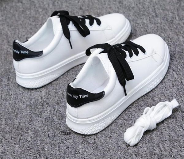 fashion women sneakers leather shoes spring casual flats sneakers female new fashion comfort white shoes, Black
fashion women sneakers leather shoes spring casual flats sneakers female new fashion comfort white shoes, Black