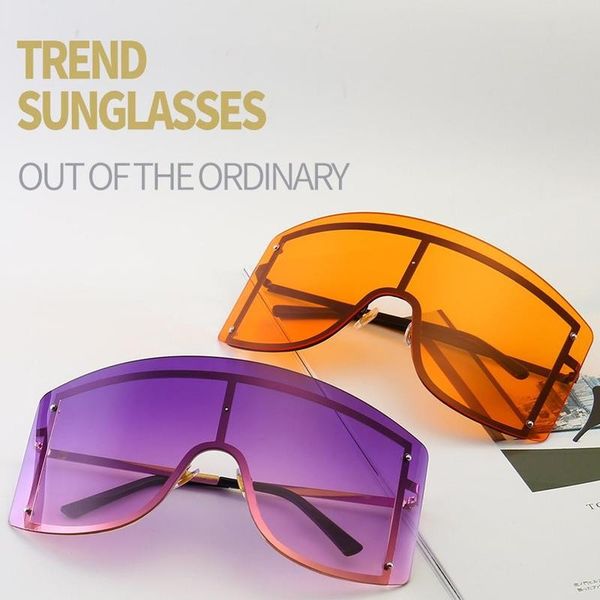 vintage oversize shield sunglasses for women men vintage rimless alloy one piece sun glasses female gradient shades glass, White;black
vintage oversize shield sunglasses for women men vintage rimless alloy one piece sun glasses female gradient shades glass, White;black
