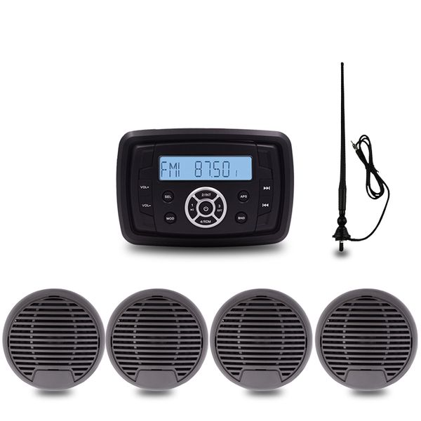 водонепроницаемый морской стерео радио bluetooth приемник аудиосистема приемник mp3-плеер + 3" водонепроницаемый marine speaker + fm am анте
водонепроницаемый морской стерео радио bluetooth приемник аудиосистема приемник mp3-плеер + 3" водонепроницаемый marine speaker + fm am анте