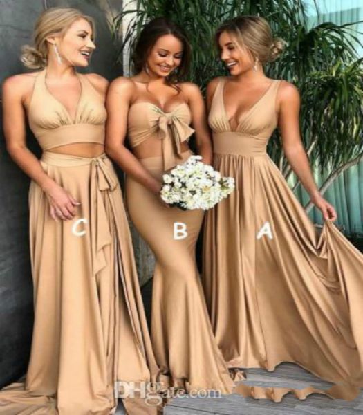 gold bridesmaid dresses side-split 2021 a line v neck long boho evening dress maid of honor gowns plus size party guest wears, Black;red
gold bridesmaid dresses side-split 2021 a line v neck long boho evening dress maid of honor gowns plus size party guest wears, Black;red