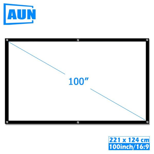 projection screens aun 100 inch 16:9 portable projector screen white cloth material outdoor type support c80 f30 m18 led home theater, p
projection screens aun 100 inch 16:9 portable projector screen white cloth material outdoor type support c80 f30 m18 led home theater, p