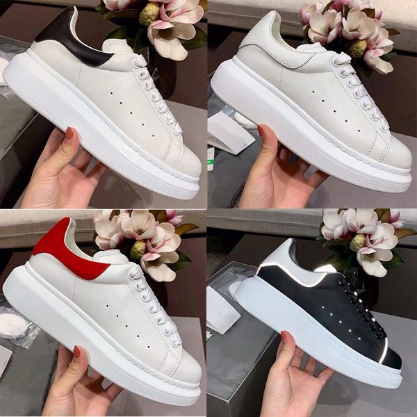 popular casual shoes genuine leather sneakers mens womens trendy trainer white leather platform shoes flat chaussures with box, Black
popular casual shoes genuine leather sneakers mens womens trendy trainer white leather platform shoes flat chaussures with box, Black