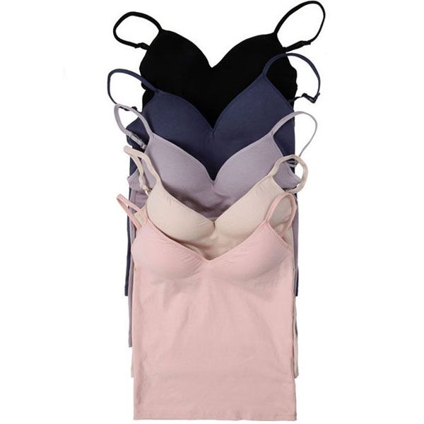 gym clothing women modal adjustable strap built in bras lady padded self mold sport bra yoga top, White;black
gym clothing women modal adjustable strap built in bras lady padded self mold sport bra yoga top, White;black