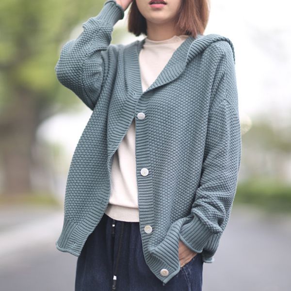 johnature korean casual loose fashion all-match new hooded knitted sweater cardigan 2020 autumn simple comfortable women sweatet, White
johnature korean casual loose fashion all-match new hooded knitted sweater cardigan 2020 autumn simple comfortable women sweatet, White