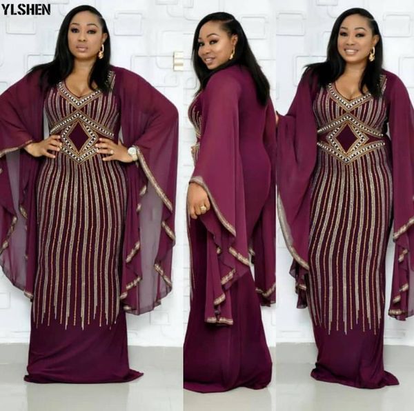 ethnic clothing african dresses for women dashiki diamond clothes bazin broder riche slim ruffle sleeve robe evening long dress, Red
ethnic clothing african dresses for women dashiki diamond clothes bazin broder riche slim ruffle sleeve robe evening long dress, Red