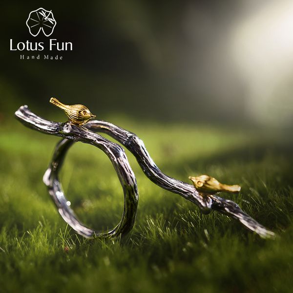 lotus fun real 925 sterling silver natural handmade designer fine jewelry adjustable ring bird on branch rings for women bijoux, Golden;silver
lotus fun real 925 sterling silver natural handmade designer fine jewelry adjustable ring bird on branch rings for women bijoux, Golden;silver