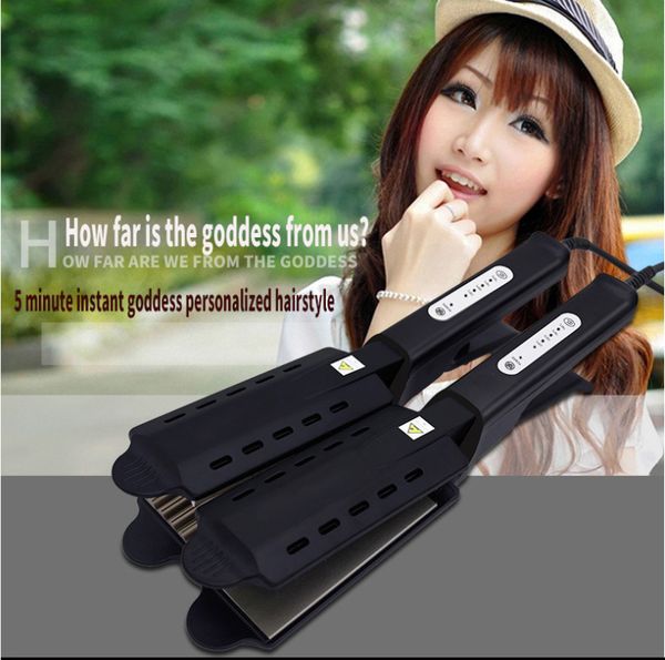 new style hair straightener brush comb straighteners adjustment ceramic tourmaline ionic flat iron curling iron hair curler tool, Black
new style hair straightener brush comb straighteners adjustment ceramic tourmaline ionic flat iron curling iron hair curler tool, Black