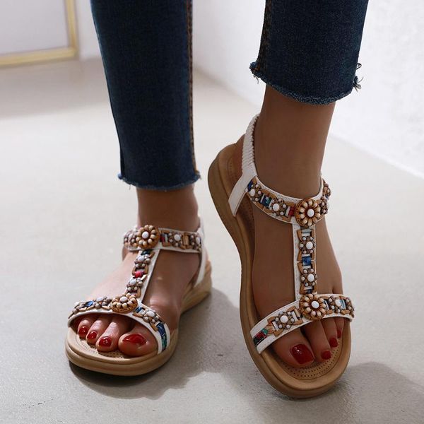 plus size women sandals summer women shoes fashion flip flops flat sandals with crystal flowers bohemian ladies flat shoes, Black
plus size women sandals summer women shoes fashion flip flops flat sandals with crystal flowers bohemian ladies flat shoes, Black