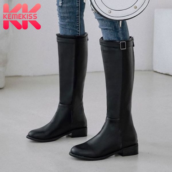 kemekiss women mid calf boots round toe thick heel zipper buckle decoration ridding boots cool female footwear winter size 32-43, Black
kemekiss women mid calf boots round toe thick heel zipper buckle decoration ridding boots cool female footwear winter size 32-43, Black