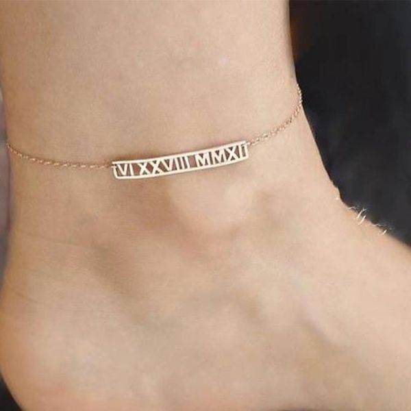 custom ankle bracelet roman numerals personalized anklet stainless steel custom roman number pendant anklets gold jewelry for he t200901, Red;blue
custom ankle bracelet roman numerals personalized anklet stainless steel custom roman number pendant anklets gold jewelry for he t200901, Red;blue