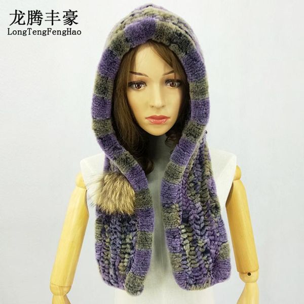 2020 fashion women real rex fur hat with scarf big pompom scarves warm female 100% natural fur winter cap scarf, Blue;gray
2020 fashion women real rex fur hat with scarf big pompom scarves warm female 100% natural fur winter cap scarf, Blue;gray