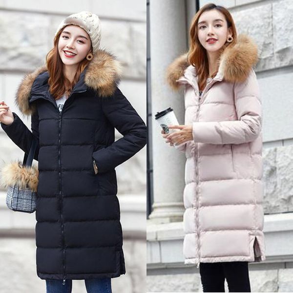 white duck down coat new fashion women's down jackets real fur collar hooded thicken long parkas winter jacket, Black;white
white duck down coat new fashion women's down jackets real fur collar hooded thicken long parkas winter jacket, Black;white