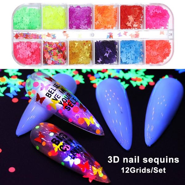 nail art decorations 12 grids/set 3d sparkly butterfly sequins mixed colors fluorescence glitter flakes diy manicure decoration, Silver;gold
nail art decorations 12 grids/set 3d sparkly butterfly sequins mixed colors fluorescence glitter flakes diy manicure decoration, Silver;gold