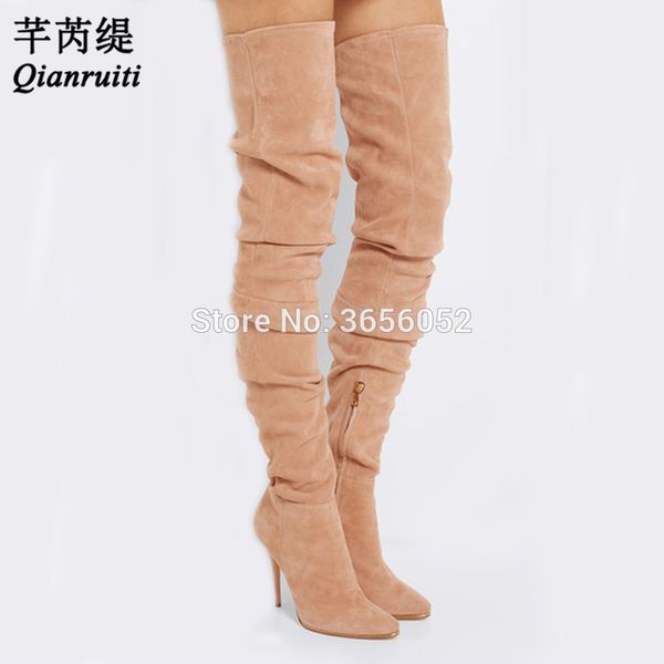 qianruiti zapatos mujer stiletto heels shoes woman extreme long crotch booties over the knee stretch suede thigh high boots, Black
qianruiti zapatos mujer stiletto heels shoes woman extreme long crotch booties over the knee stretch suede thigh high boots, Black