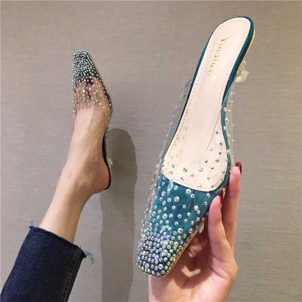 2020 clear heels slippers women sandals slides summer shoes transparent mid heels pumps wedding jelly slippers elegant flip flop, Black
2020 clear heels slippers women sandals slides summer shoes transparent mid heels pumps wedding jelly slippers elegant flip flop, Black