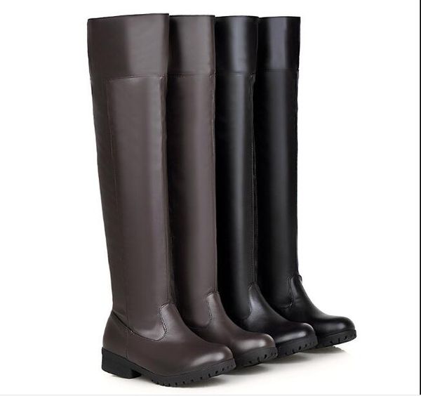 boots autumn back knee high women fashion low-heeled square plush genuine leather heel woman shoes winter, Black
boots autumn back knee high women fashion low-heeled square plush genuine leather heel woman shoes winter, Black