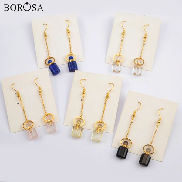 borosa 2pairs gild multi-kind natural stone perfume bottle earring white crystal quartz lapis drop earrings women jewelry wx1190, Silver
borosa 2pairs gild multi-kind natural stone perfume bottle earring white crystal quartz lapis drop earrings women jewelry wx1190, Silver