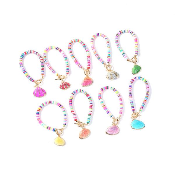 charm bracelets doreenbeads european boho style colorful shell pendant bracelet female temperament wild fashion soft ceramic 1pc, Golden;silver
charm bracelets doreenbeads european boho style colorful shell pendant bracelet female temperament wild fashion soft ceramic 1pc, Golden;silver