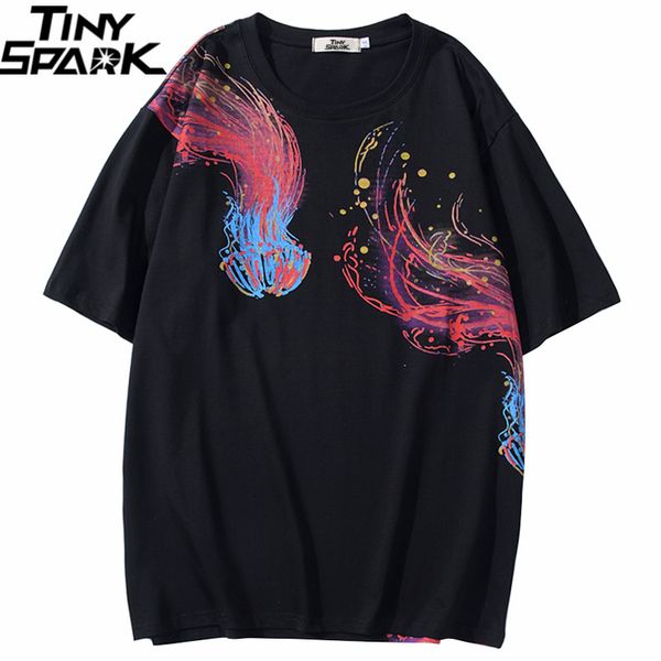 2020 men t shirt hip hop streetwear colorful jellyfish painting tshirt harajuku summer short sleeve t-shirt cotton tees, White;black
2020 men t shirt hip hop streetwear colorful jellyfish painting tshirt harajuku summer short sleeve t-shirt cotton tees, White;black
