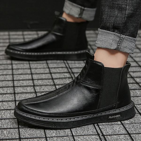 men shoes leather men dress shoes autumn tooling zapatos hombre slip on loafers male chaussures hommes, Black
men shoes leather men dress shoes autumn tooling zapatos hombre slip on loafers male chaussures hommes, Black