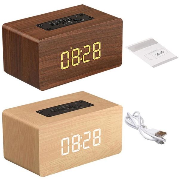 wood hifi bass deskwireless bluetooth stereo mp3 music soundbox with led display alarm table clock support aux tf card
wood hifi bass deskwireless bluetooth stereo mp3 music soundbox with led display alarm table clock support aux tf card