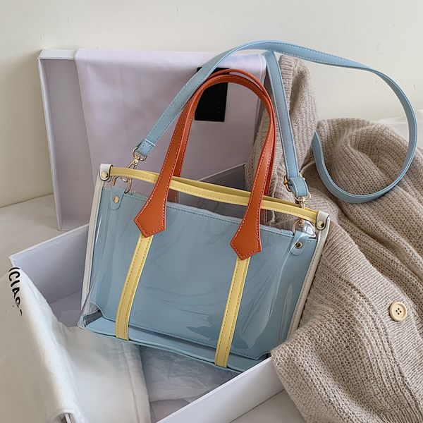new original design fashion shoulder bag & 2in1 transparent bucket bag width 29cm height 19cm thickness 11cm
new original design fashion shoulder bag & 2in1 transparent bucket bag width 29cm height 19cm thickness 11cm