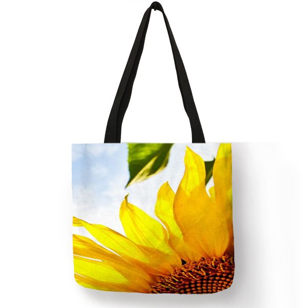 folding reusable shopping bags for women beautiful sunflower print linen tote bag student school traveling shoulder bags pouch
folding reusable shopping bags for women beautiful sunflower print linen tote bag student school traveling shoulder bags pouch