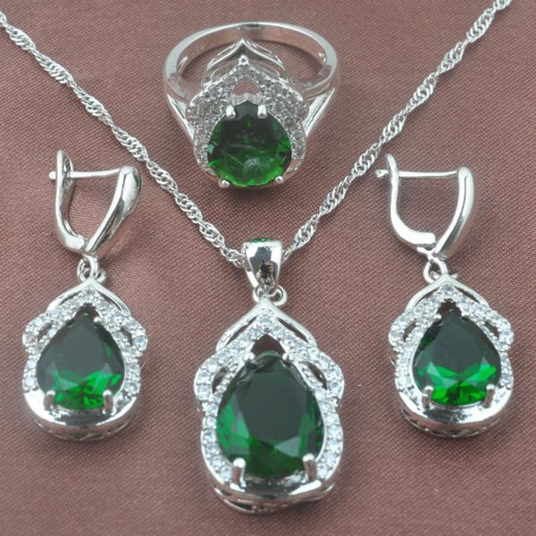 shining green zirconia crystal wedding women's jewelry sets silver color ring necklace and earrings set tz0309
shining green zirconia crystal wedding women's jewelry sets silver color ring necklace and earrings set tz0309