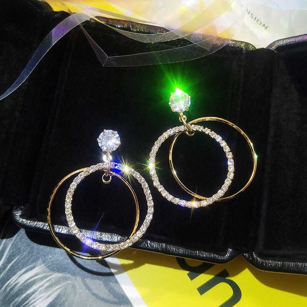 new crystal big round hoop drop dangle earrings geometric circle exaggerated earrings for women girls wedding engagement party, Silver
new crystal big round hoop drop dangle earrings geometric circle exaggerated earrings for women girls wedding engagement party, Silver