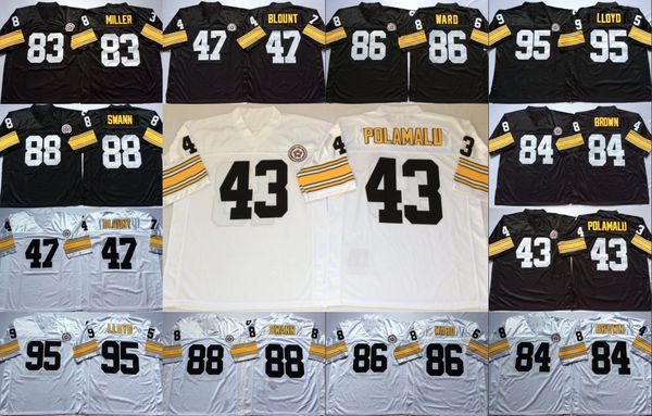 ncaa vintage football jerseys 88 lynn swann 95 greg lloyd 43 troy polamalu 83 heath miller 86 hines ward 84 antonio brown 47 mel blount, Black
ncaa vintage football jerseys 88 lynn swann 95 greg lloyd 43 troy polamalu 83 heath miller 86 hines ward 84 antonio brown 47 mel blount, Black