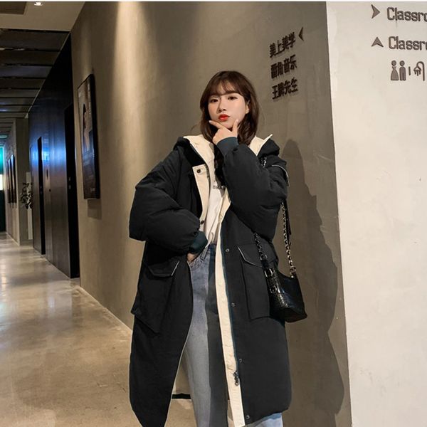 women's down & parkas women winter padded jacket loose plus velvet coat mid-length hooded overcoat large size woman 112, Black
women's down & parkas women winter padded jacket loose plus velvet coat mid-length hooded overcoat large size woman 112, Black