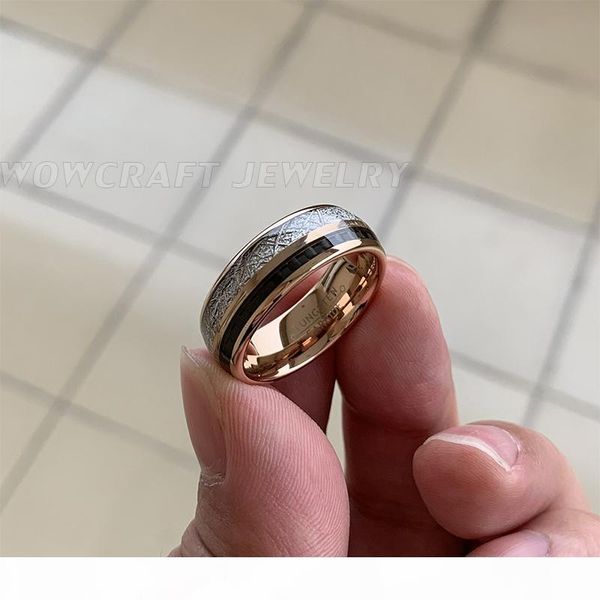 rose gold mens womens ring tungsten carbide wedding band with carbon fiber meteorite inlay engagement new jewelry comfort fit cx200609, Slivery;golden
rose gold mens womens ring tungsten carbide wedding band with carbon fiber meteorite inlay engagement new jewelry comfort fit cx200609, Slivery;golden