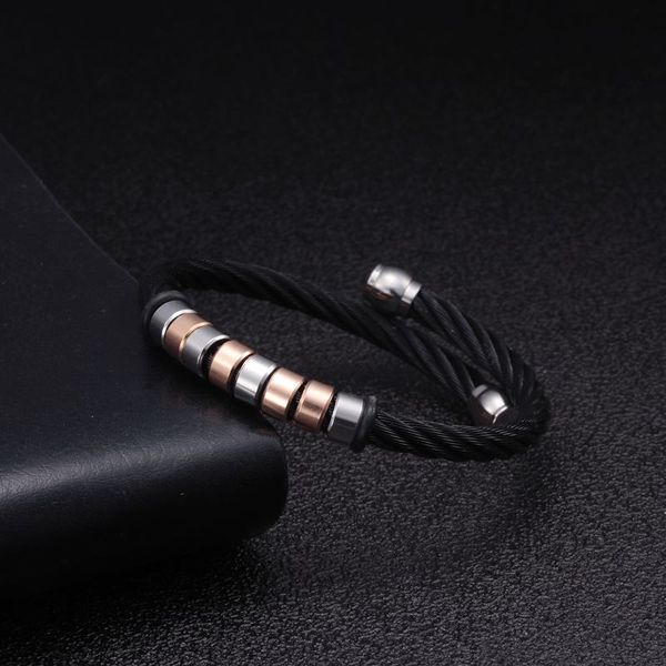 men women stainless steel chain link cuff sporty bracelets jewelry charm strand beads bangles, Black
men women stainless steel chain link cuff sporty bracelets jewelry charm strand beads bangles, Black