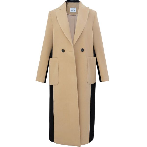 women's wool & blends arrival winter woolen coat for women 2021 elegant fashion camel straight patchwork long, Black
women's wool & blends arrival winter woolen coat for women 2021 elegant fashion camel straight patchwork long, Black